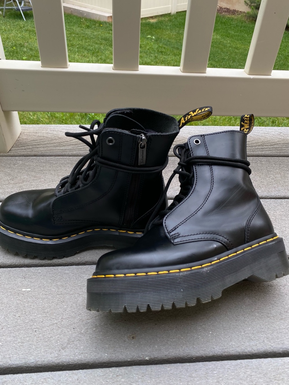 Dr. Martens Jarrick black smooth leather platform boots